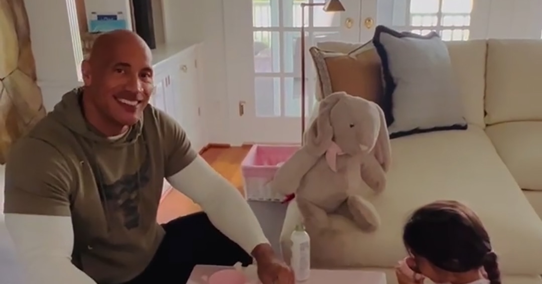 Dwayne Johnson Has an Adorable Tea Party With His Daughter